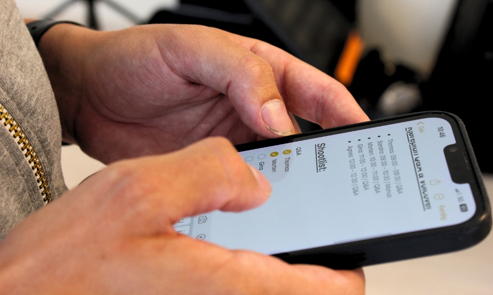 Planlegging med shootliste på mobil – strukturert og effektiv arbeidsflyt
